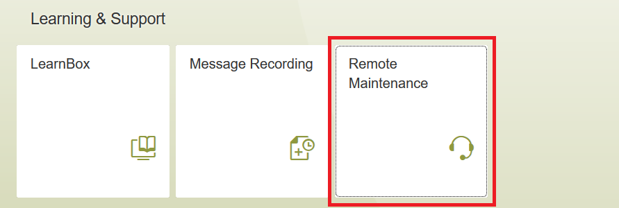 Remote maintenance tile