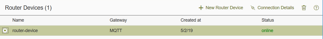 Router device management in the agrirouter developers UI