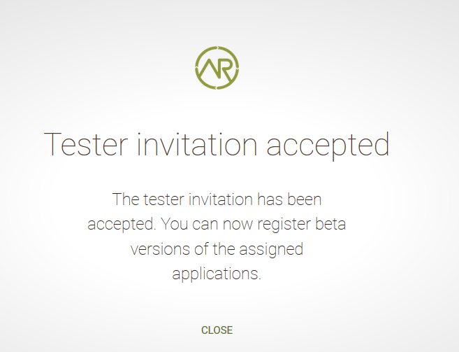 The user will receive this message when clicking the link