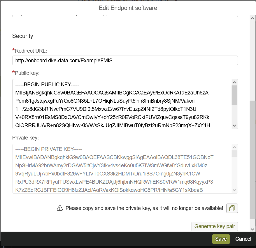 Application settings