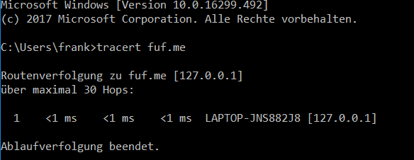 fuf.me is an alias for localhost
