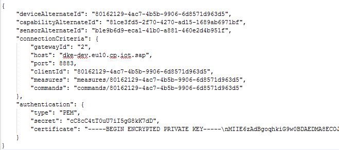Example for an onboarding result