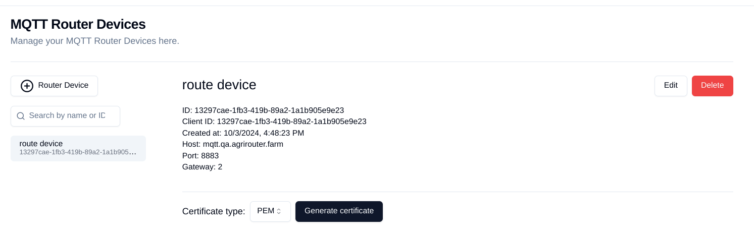 Router device details