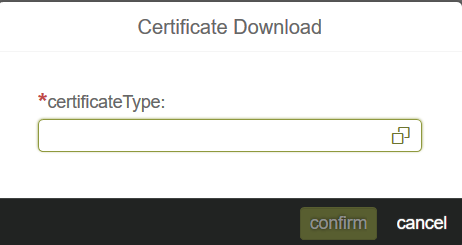 Download certificate of router device