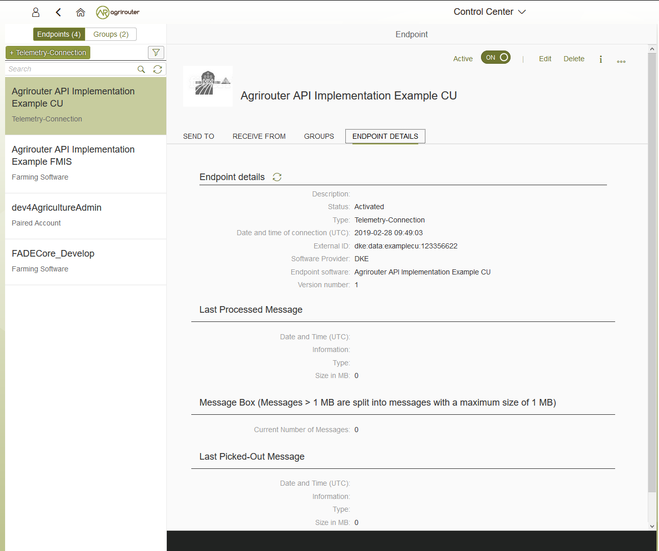 agrirouter endpoint software management