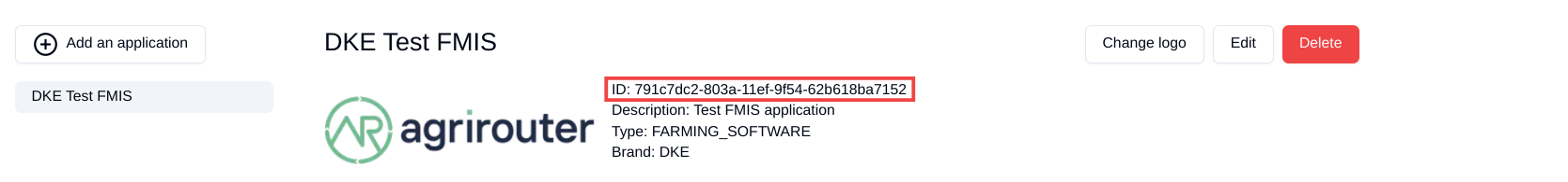 Finding the applicationID (marked [1])